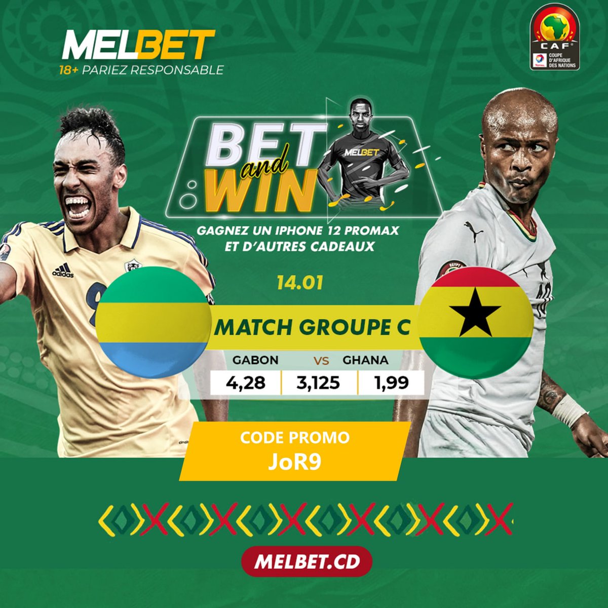 EyemDaniel's tweet photo. #CAN2021 #J2-GrpC, Après leur début mitigé et une défaite face au Maroc,les blacks Stars du Ghana se lancent à la poursuite d'une victoire ce soir face aux Panthères Gabonais qui voudront saisir leur chance pour se qualifier.
Pariez sur la CAN2021 avec @MelbetRdc 
Promocode: JoR9 https://t.co/1LlAFEz4Um