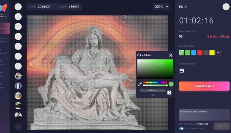 ELTblack's tweet photo. Any more artists with us? 🎨

Show us your BEST works on the #PixelInfinity canvas and they can be transformed into your #NFTs

Get artsy and and show us your skills!
🔗 https://t.co/l7dLLT5lES https://t.co/nba7udJbJY