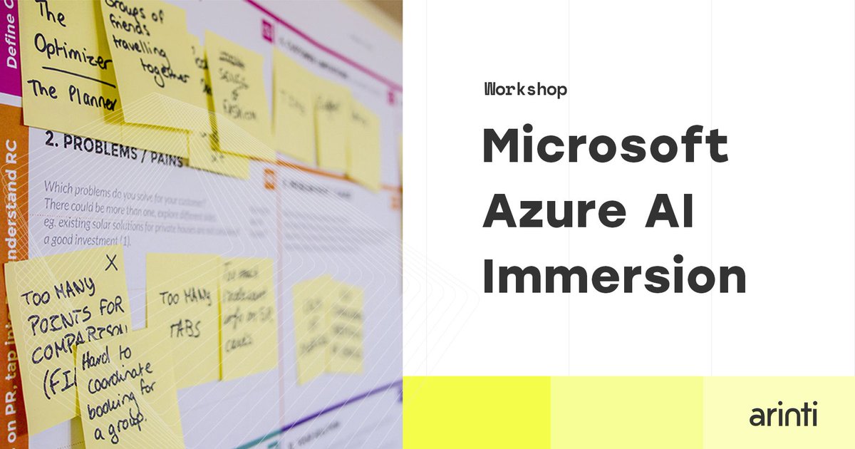 On January 27th, it's time for another Microsoft Azure AI Immersion Workshop. This time we will demonstrate the benefits your organisation gains when adopting AI. 

Want to participate in this free workshop? Sign up here 
👉 bit.ly/3A15jGh