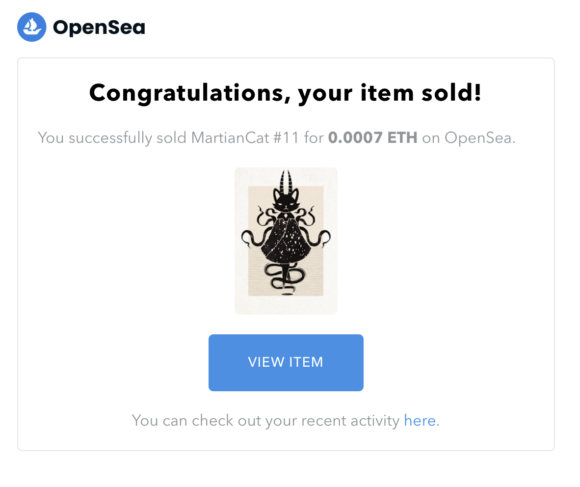 New sale!! 🔥
MartianCat #11 sold! Thank you for attention! 🎉

Only 17 left at the price of 0.0007 ($2) 🚨

<a href="/opensea/">OpenSea</a>
#NFTdrop #nftcollector #nftart #NFTCommunity #NFTshill #nftarist #NFT #polygon