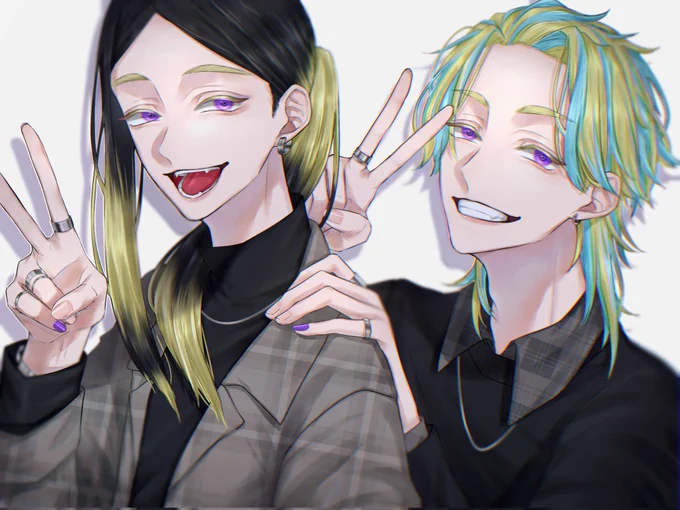 #東卍FA #東リベFA #東リベ絵描きさんと繋がりたい 
灰谷兄弟✌️ 