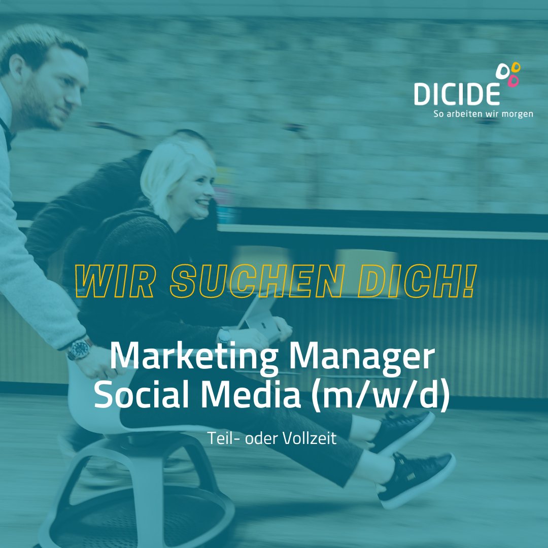 Dicide_de's tweet photo. ❗ Wir suchen dich ❗ Marketingkonzepte sind genau dein Ding und du möchtest modernes Arbeiten gerne erlebbar machen? Dann bewirb dich jetzt als Marketing Manager (m/w/d) mit 20-40 Stunden: https://t.co/em8gZnNKaw #dicide #marketingmanager #jobsuche #stellensuche Foto:SoulPicture https://t.co/vPWsNbZ8ca