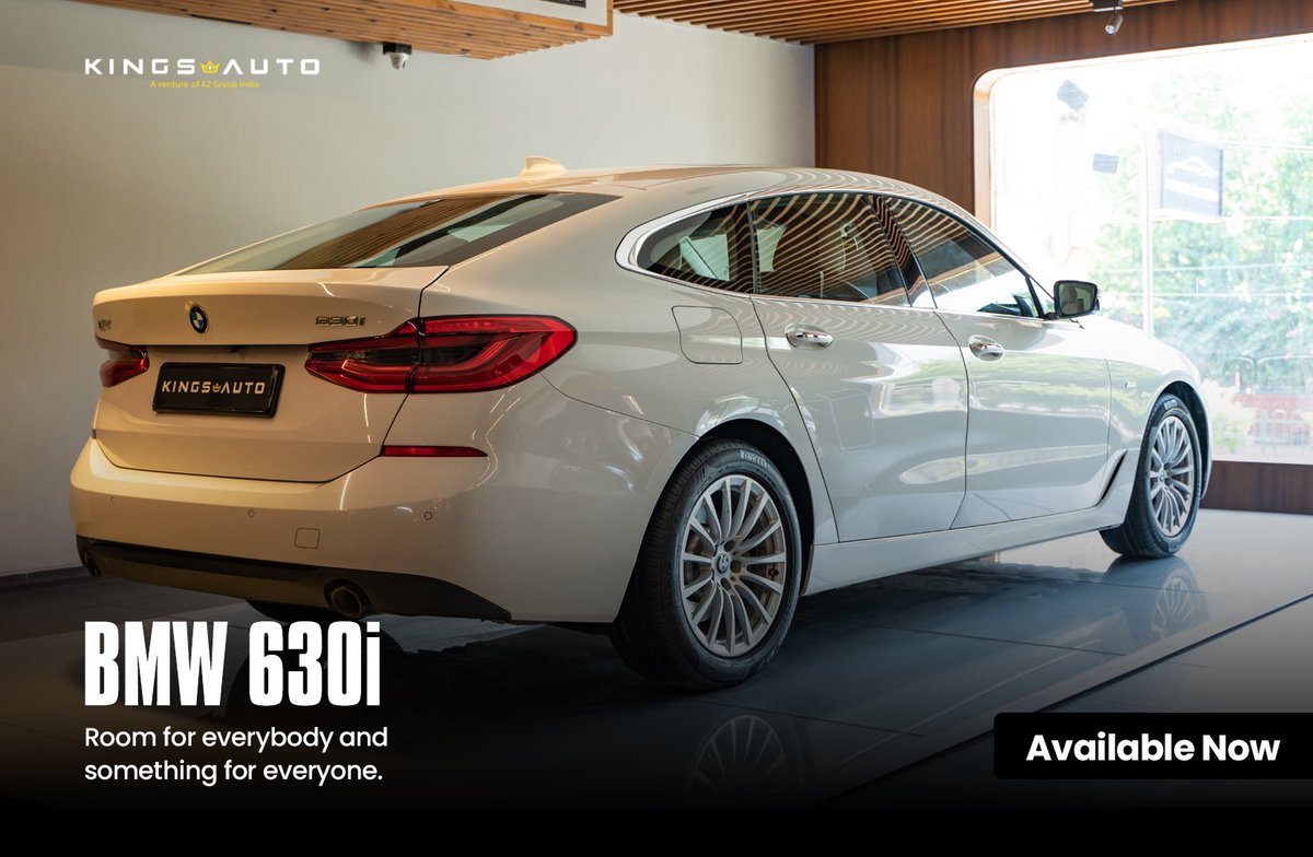 KingsAutoDelhi's tweet photo. Being dynamic is not its feature, it’s its nature!

The BMW 630i GT
#nowavailable 

- Registration : 2018
- Owner : Single 
- Distance covered : 39k
- Fuel : Petrol
- Colour : White https://t.co/duoK5vLoU0