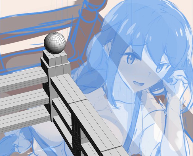 今回の背景はある程度単純な構造物なのでプリミティブを活かす 