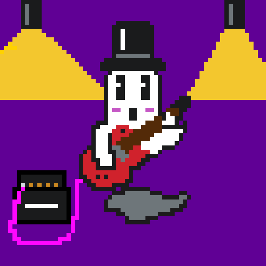 Rock 'N' Roll Ghost has arrived!We're working on collaborating with The Haunted Mystery Ghost Club #NFTs to launch even more band perks &amp; 1/1 awesome pixel ghost collectables!! - Also comes with a key to our #NFTCommunity Mansion 🤫👻🔥 #NFTdrop #NFTartist
opensea.io/PixelKingsArt