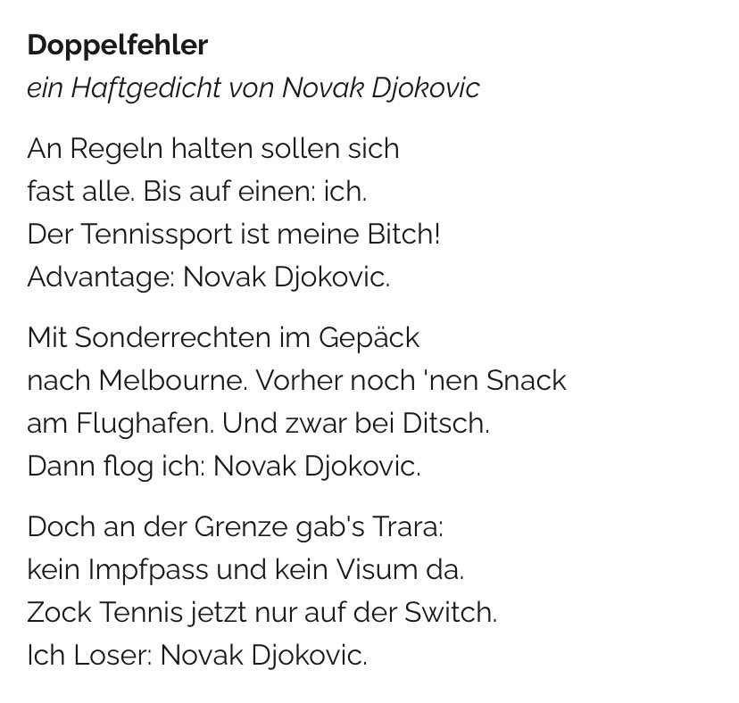 #DjokovicOut (<a href="/titanic/">TITANIC</a> 6.1.22)