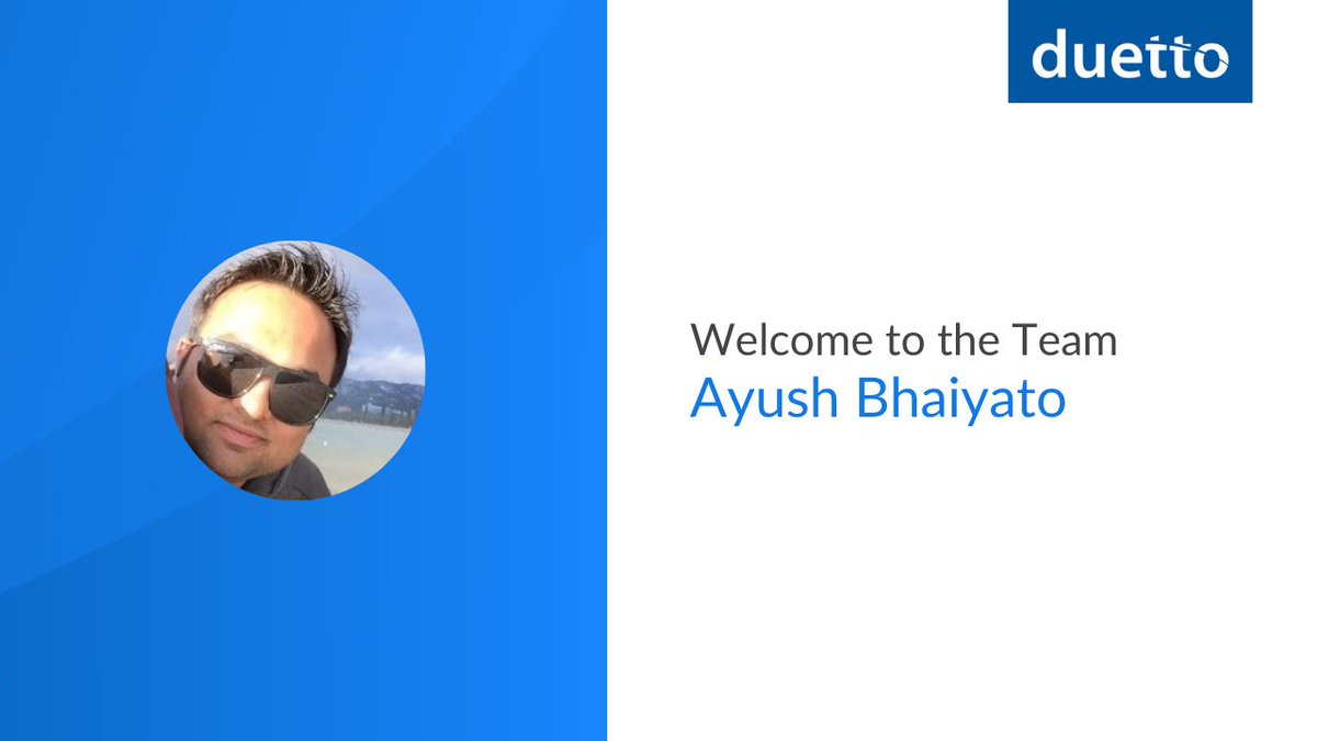 DuettoCloud's tweet image. It’s a warm Duetto welcome to our newest addition to the engineering team. Ayush Bhaiyato has joined the UI Architecture team & is already actively closing tickets. Welcome to the team Ayush!
#UIarchitecture #employeespotlight #hoteltechnology