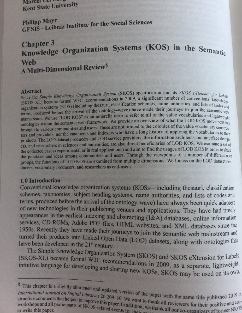 Philipp_Mayr's tweet photo. Just arrived! Voucher copy of the book "Linking Knowledge - Linked Open Data for Knowledge Organization and Visualization
https://t.co/lMTaRssjxD
Thanks to @ScharnhorstA
Inside: a revised version of https://t.co/5LevmyyvPl with @marciazeng
#NKOS #linkeddata https://t.co/1zcwgT3dqo