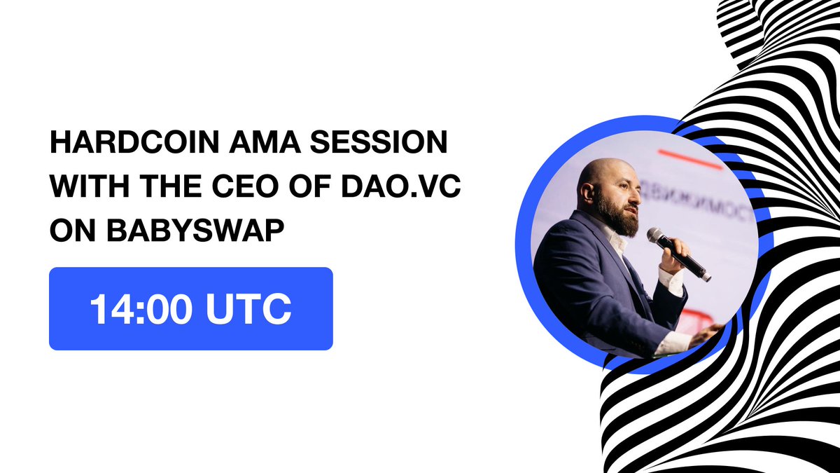Hey, guys ✌️

Still have questions regarding <a href="/HHardcoin/">Hardcore FC | Hardcoin</a> project? Ask them during additional AMA with the CEO of DAO.vc  <a href="/GeorgeGaloyan/">George G.</a>🎉together with <a href="/babyswap_bsc/">BabySwap</a>.
🗓 Date: January 14, 2022
⏰ Time: 14:00 UTC
📍 Place: t.me/baby_swap