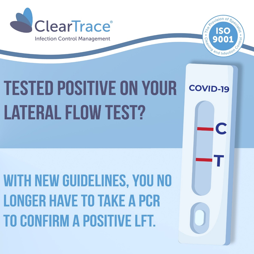 ClearTrace1's tweet image. Covid testing rules are to be eased for people without symptoms, who will no longer need to confirm a positive lateral flow test with a PCR.

🙌 Hands  
😷 Face  
↔️ Space  

#pandemic2022 #StaySafe #Covid19 #ClearTrace