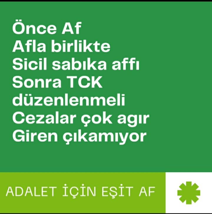 SicilAffı İSTİYORUZ

Mahkûm ve ailesi her yönden mağdur 

<a href="/RTErdogan/">Recep Tayyip Erdoğan</a> <a href="/dbdevletbahceli/">Devlet Bahçeli</a> <a href="/YildizFeti/">Feti Yıldız</a> <a href="/yilmaztunc/">Yılmaz TUNÇ</a> <a href="/abdulhamitgul/">Abdulhamit Gül</a> <a href="/iyiparti/">İYİ Parti</a> <a href="/eczozgurozel/">Özgür Özel</a> <a href="/kilicdarogluk/">Kemal Kılıçdaroğlu</a> <a href="/ProfDrErsanSen/">Ersan Şen</a>
