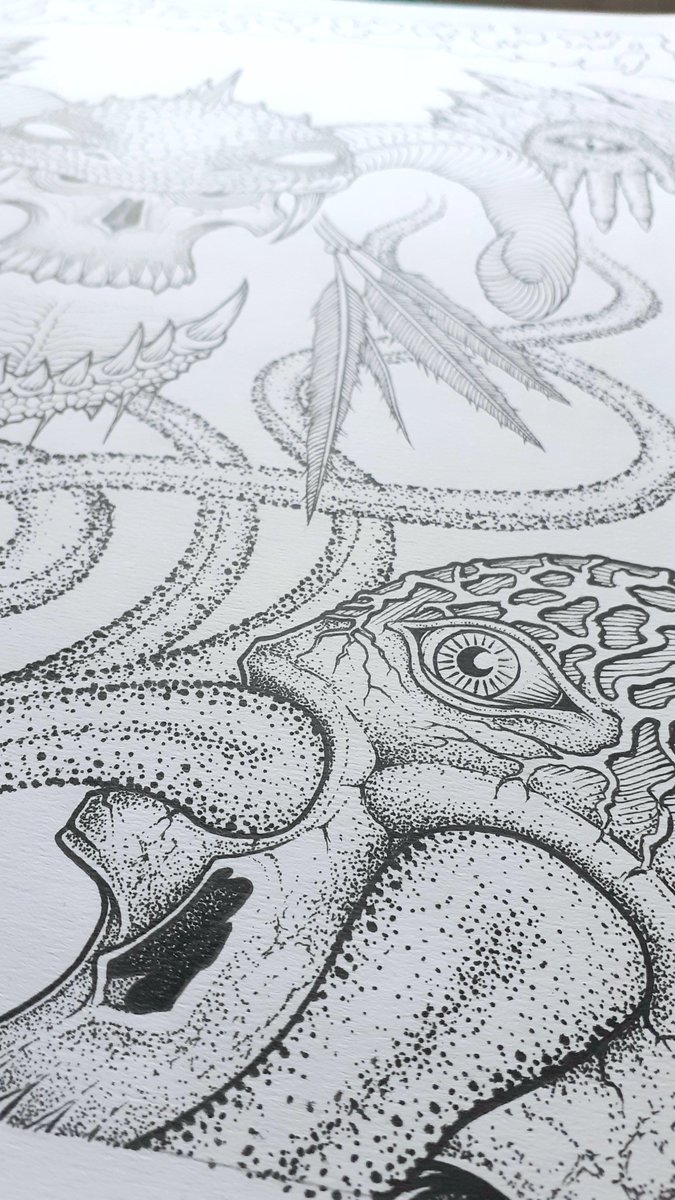 Sub_Vision_Art's tweet photo. Few more photos of the 'Soul Taker' ink drawing for @LacertiliaUK band.

#lacertilia #subliminalvision #subliminalvisionart https://t.co/ufPjeLUOxR