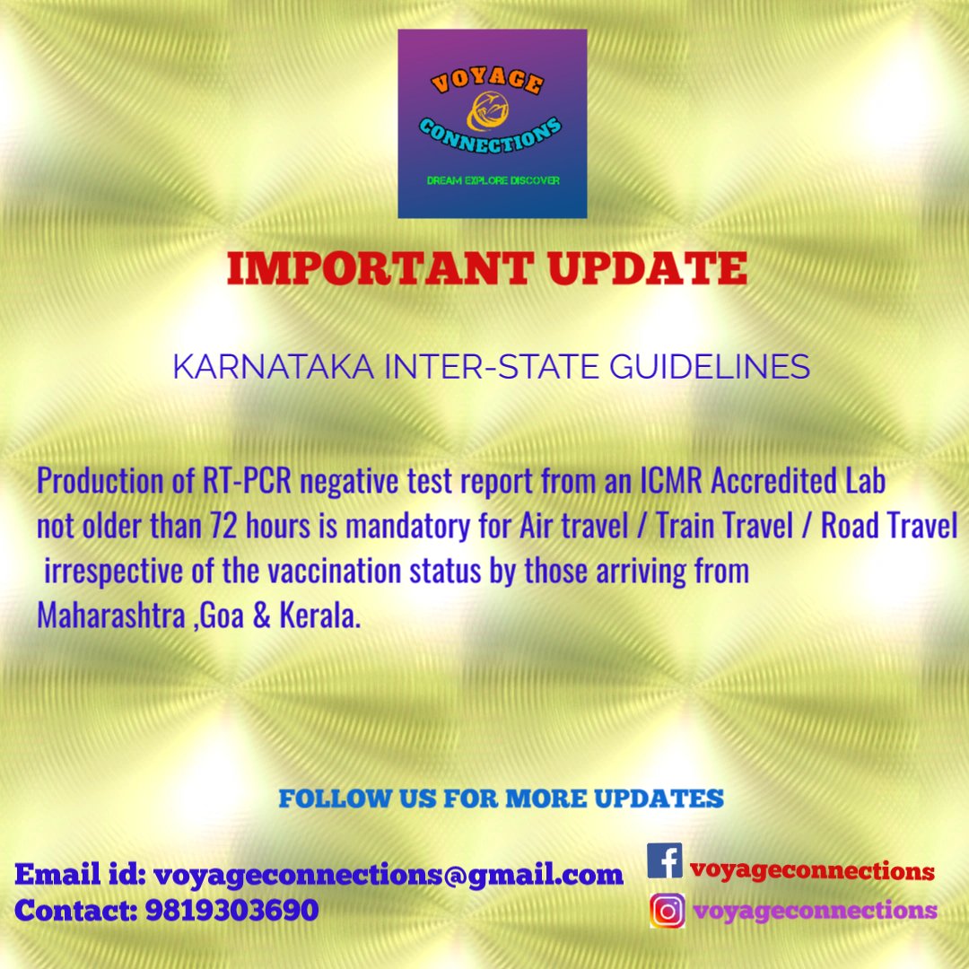 PriyaMuthreja's tweet photo. Important update for all

@AndheriLOCA @mybmc @goa  @KeralaTourism @TravelLeisure @maha_tourism @tourismgoi @kerala https://t.co/Y8tSujuGUa