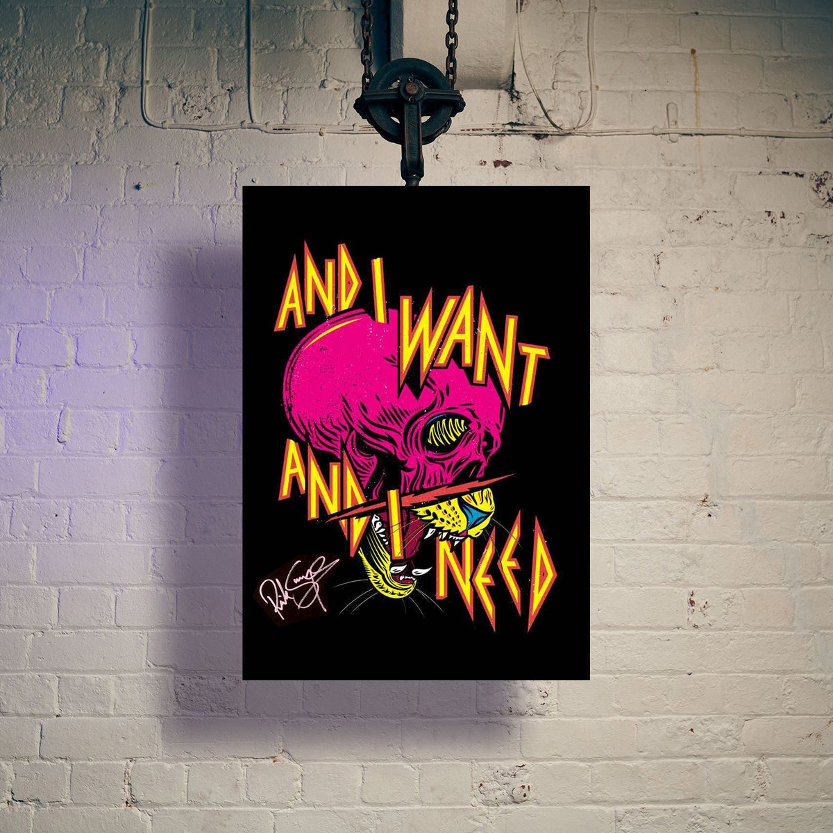 PPresentsuk's tweet photo. WHEN YOU GET THAT FEELING, BETTER START BELIEVING

‘CAUSE IT’S A MIRACLE… 

We still have a few black ‘And I Want’ fine art prints available in A2 sizes 

💻 Shop online today on https://t.co/s2S2LGelDt https://t.co/xlJLkz8Tk7