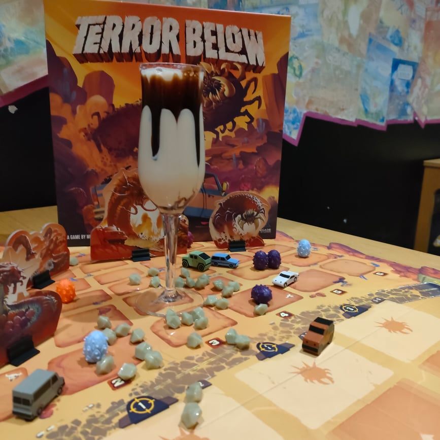 Playopolis's tweet image. What better way to enjoy Friday night than with our brand new cocktail inspired by the amazing game #terrorbelow from @PlayRenegade 

A delicious mix of coconut and baileys topped with milk!