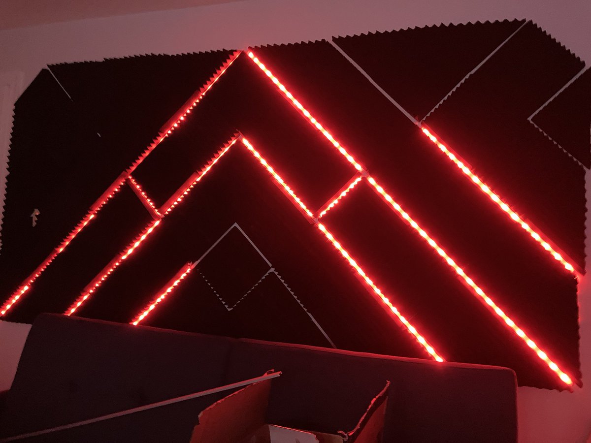 #diy project with #soundproofpanels and #leds