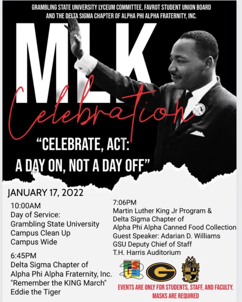 #Gramfam Join us January 17, 2022 for a day of events as we remember  and honor Dr. Martin Luther King Jr.