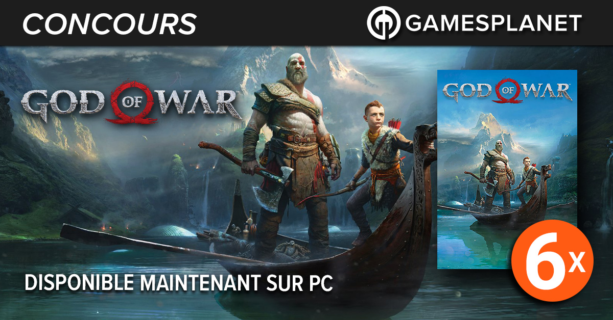 GamesplanetFR's tweet photo. Les aventures de Kratos et d'Atreus sont disponibles sur PC ! Pour célébrer l'arrivée de la version PC de #GodOfWar, vous pouvez gagner l'une des 6 clés Steam en jeu. Le concours est ouvert aux majeurs. DLP : 21.01.22 à 14h59.

🏆 Pour participer : https://t.co/CM8kD8vTd7 https://t.co/NqWqktyISX