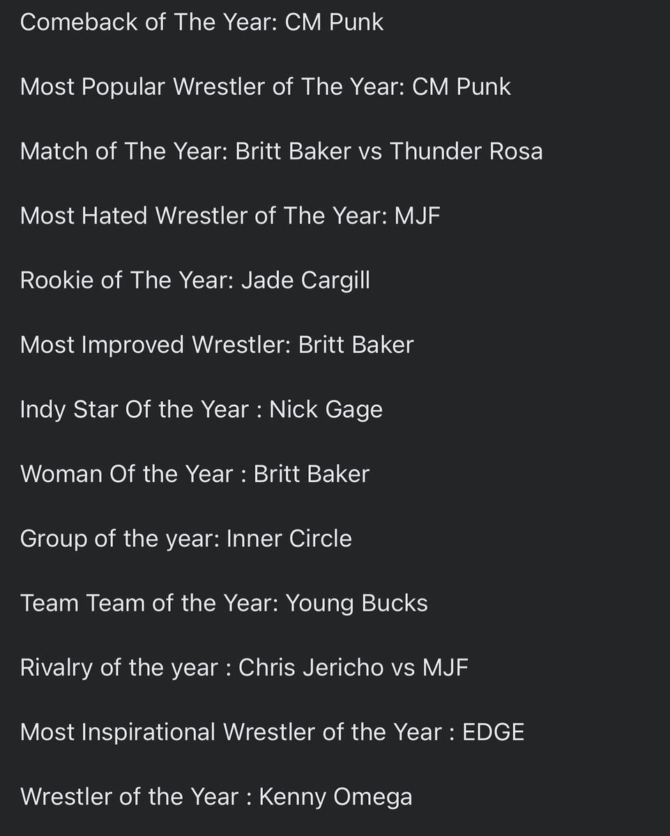 BigTimeWidow's tweet photo. If there was any doubts on PWI being paid under the table by AEW...This shuts them all down. https://t.co/h5L7JvOONe