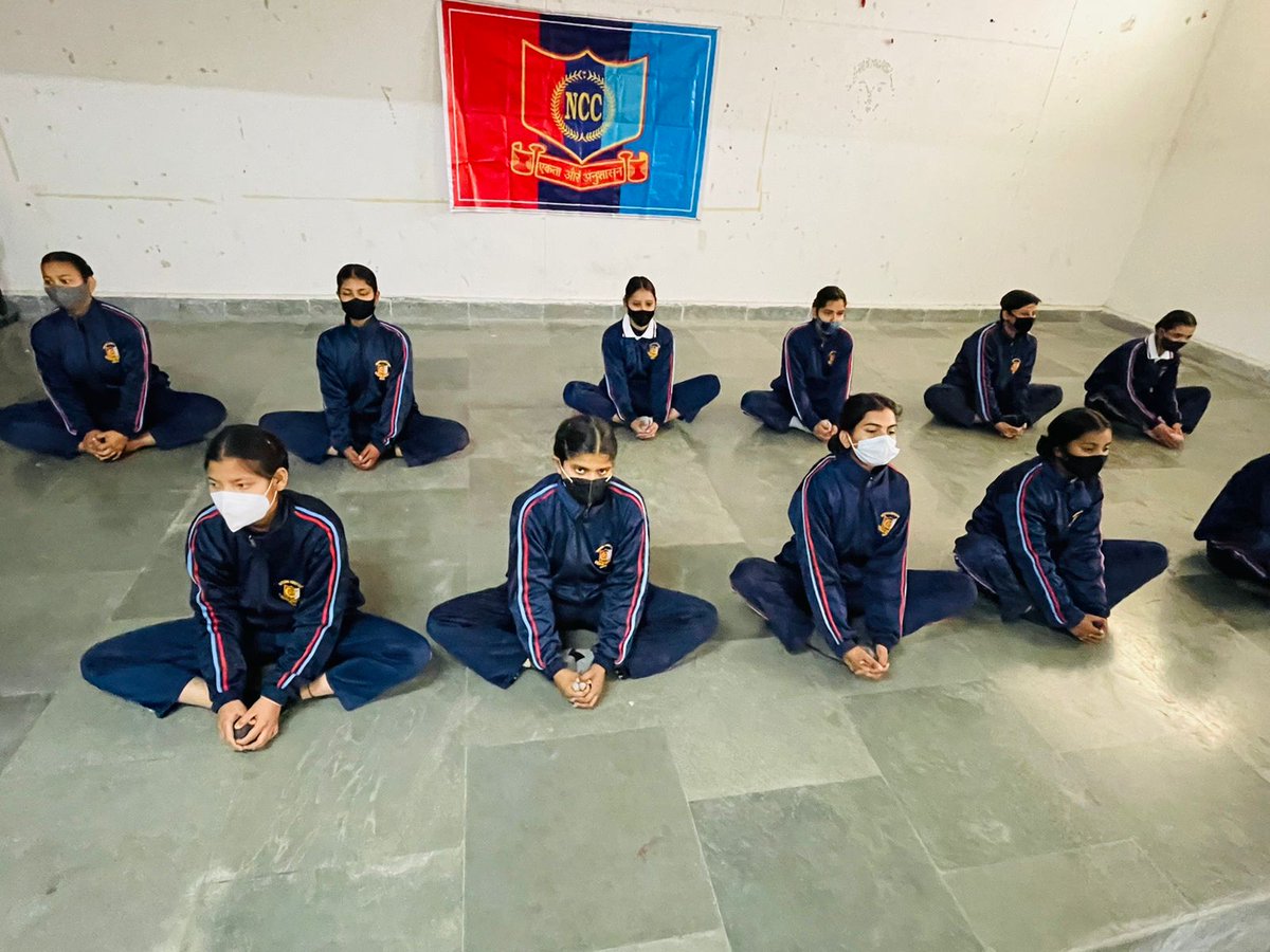 nccsgrru's tweet photo. Cadets from SGRRU participated in the "National youth festival" and practiced yoga and meditation 💯
@HQ_DG_NCC @nccsgrru #sgrru https://t.co/KNyOXbYFO9