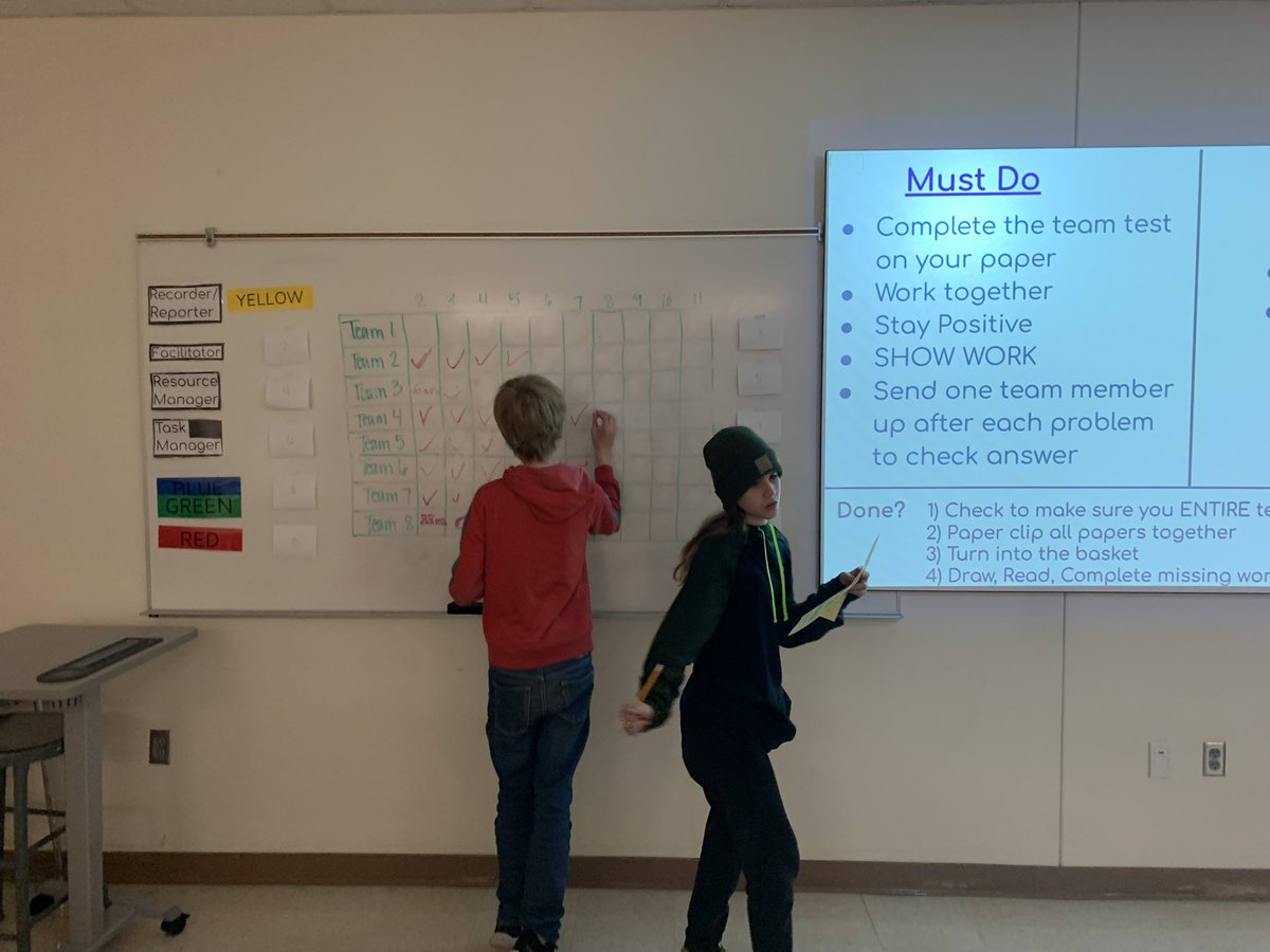 TomShawEDU's tweet photo. At CRMS I got to see an incredible CPM lesson in which the kids got to take a team test. A system to check answers and monitor progress made for an exciting/engaging math lesson. #AHSchools https://t.co/WX4LHuijMf