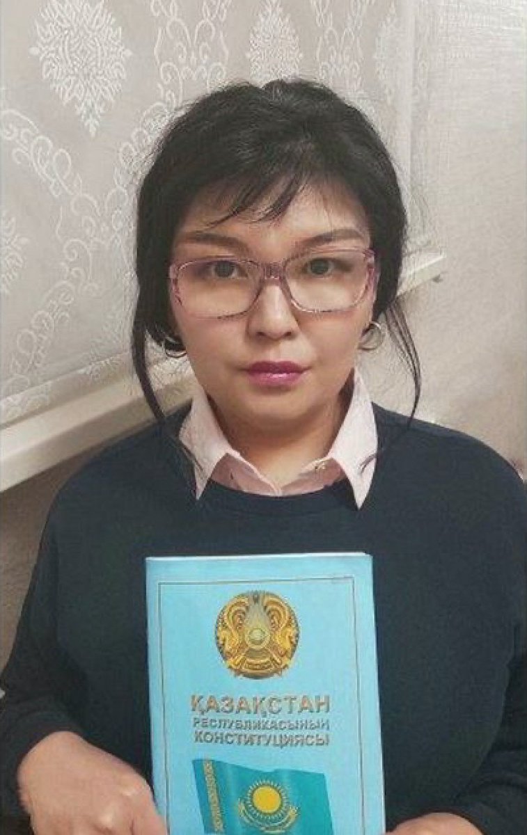 jardemalie's tweet photo. Raigul #Sadyrbayeva of @Elimay_kz is in pre-trail detention for 2 mnths for "participation in mass riots" (Art.272(2) of the Criminal Code). She says that police beat &amp; torture lots of ppl in the detention centre, she is in a cell w/t heating/electricity, no water/food/mattress. https://t.co/PhtkubEwvJ