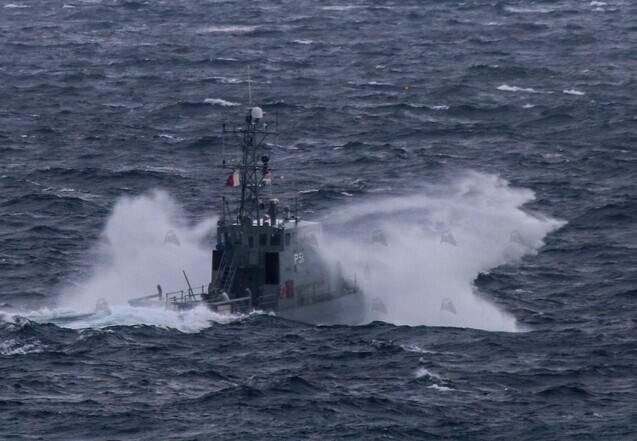 Shipguru's tweet photo. #ArmedForcesofMalta (#AFM) #ProtectorClass #OPV #P51 #underway off #grandharbourmalta - 14.01.2022 - https://t.co/nfgboxc3g3 - NO PHOTOS can be used or manipulated without our permission @Armed_Forces_MT https://t.co/ravGmmJ7KH