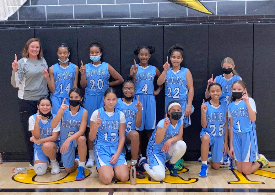 UNDEFEATED! 
Way to go girls! Your Saunders family is so proud of your hard work, dedication, and continuous positive attitudes.🏀
Congratulations to Coach Ferry and Coach Pannocchia for their shear awesomeness!