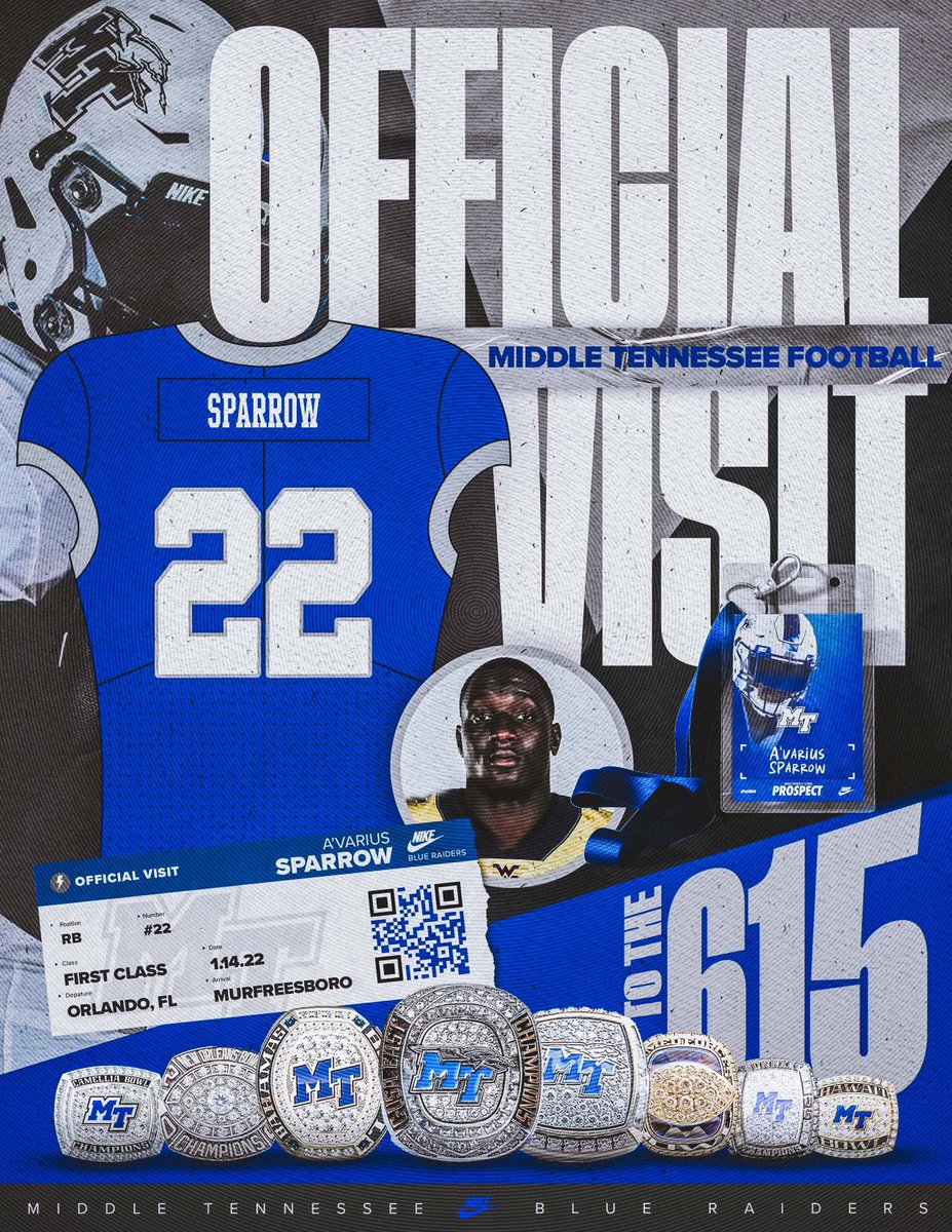 SparrowAvarius's tweet photo. Its Blessin 💫#middleTennesseestate @MTFB_Recruiting @MT_FB https://t.co/8S6qxXKkoG