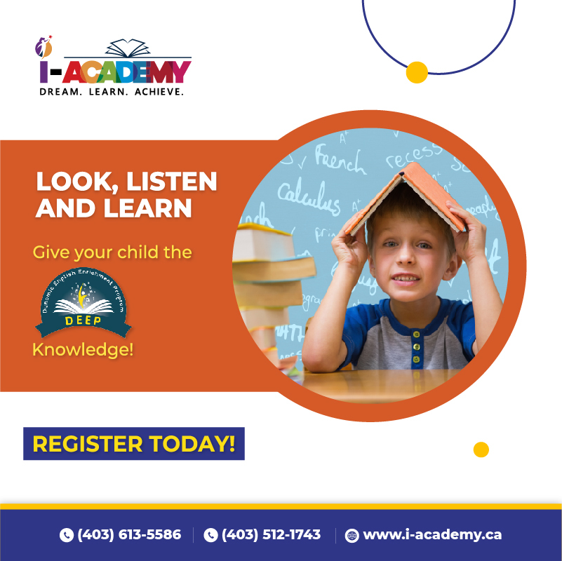 The iAcademy Dynamic English for early learners is focused on building a strong foundation of English. i-Academy helps young learners get an academic advantage and creates a firm base for a lifetime of learning!
i-academy.ca/deep
#iacademy #canada #calgarynortheast #calgary