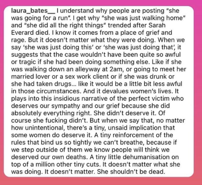 It doesn’t matter what she was doing.

#AshlingMurphy from Laura Bates