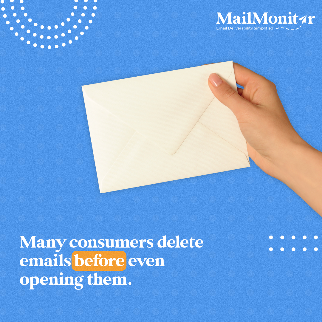 MailMonitor's tweet image. Why do many contacts delete messages before reading them?

Maybe you’re sending them out at a frequency that is too high? Maybe your subject line is not catchy enough?
 
No matter the case, we can surely help you out.
 
#emailmarketing #emaildeliverability #mailmonitor
