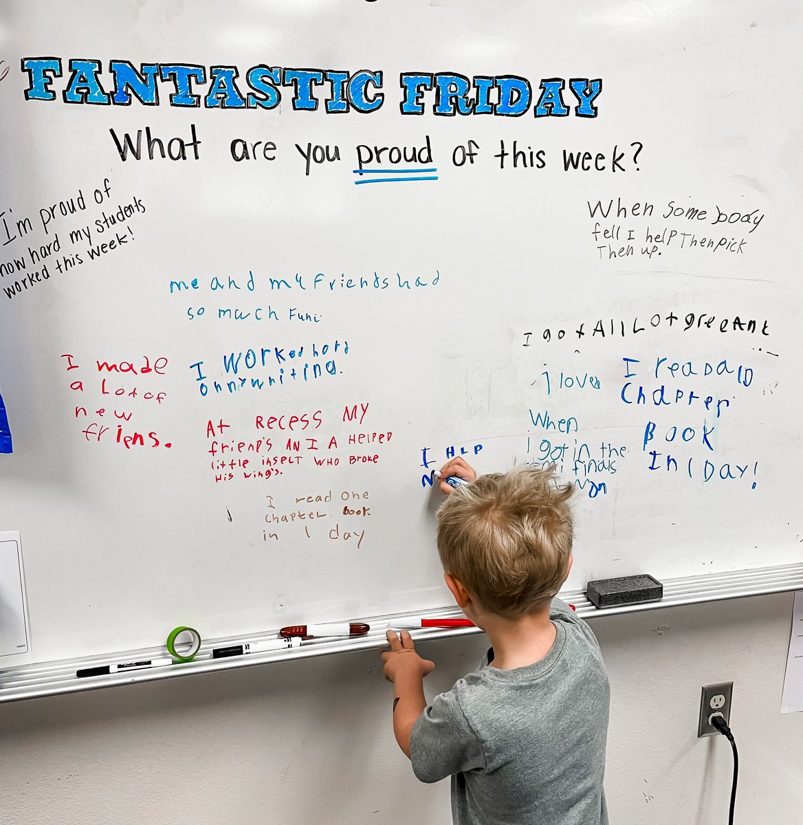 Give students an opportunity to share something positive (no matter how big or small) about their week!   #socialemotionallearning <a href="/SparksElemFISD/">Sparks Elementary</a>