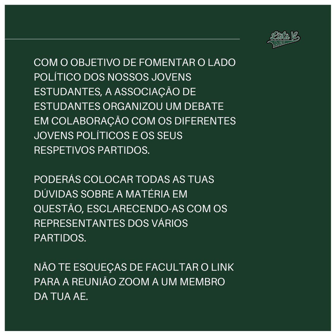 Hoje, às 21.30!
Acede ao link na bio do nosso instagram