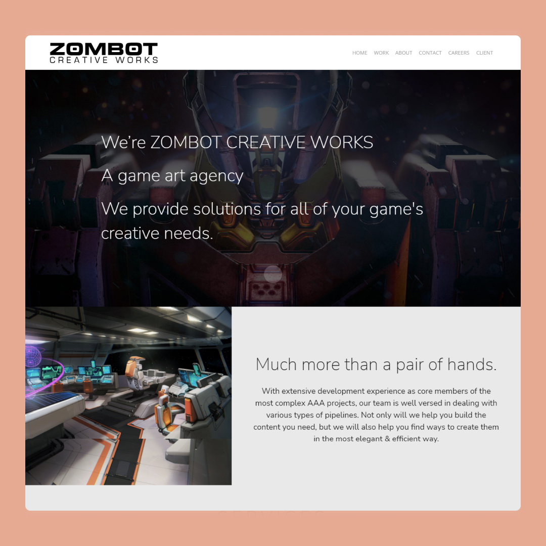 Pixpa's tweet image. Check out how Zombot Studio,a game art agency headquartered in Taipei, Taiwan created a strong visual portfolio to showcase their work using Pixpa’s website builder &amp;gt;&amp;gt; zombot.pixpa.com

#MadewithPixpa #Portfoliowebsite #Websiteexamples #Portfoliowebsiteexamples