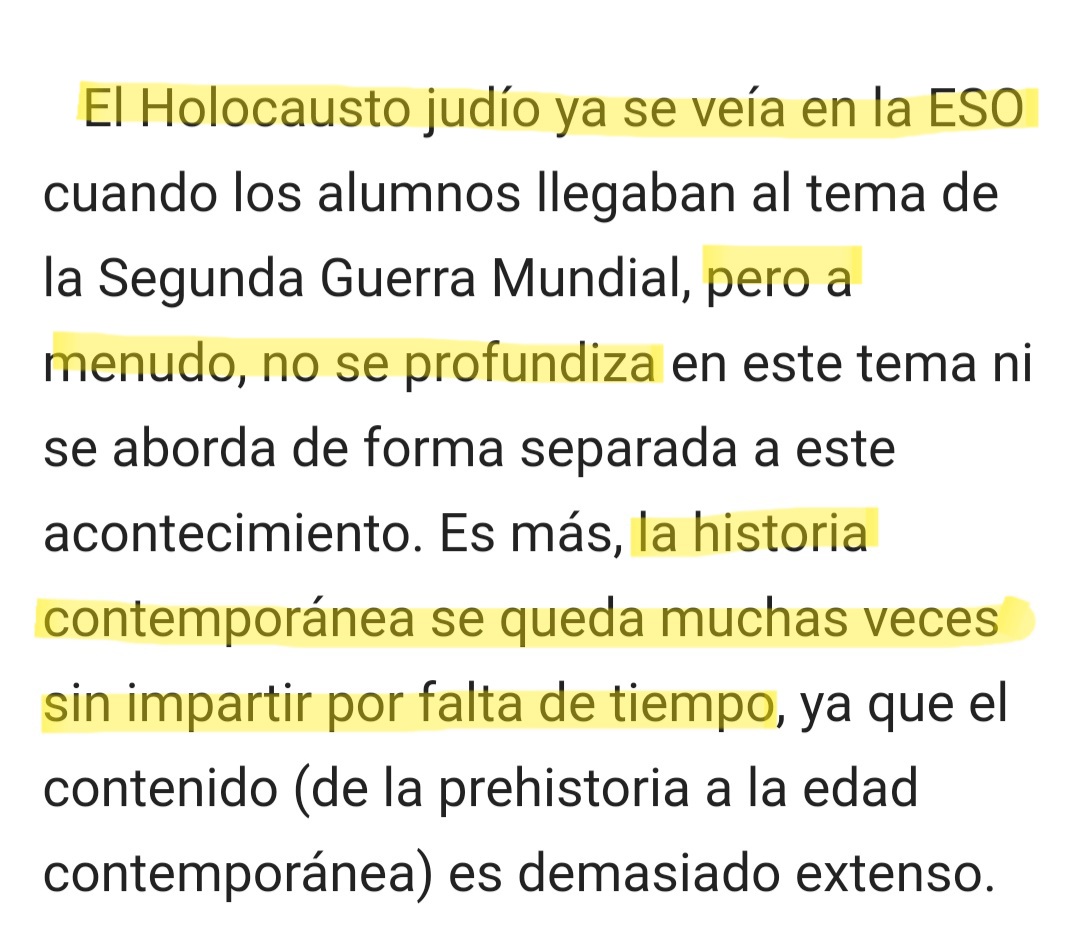 Jagospierre's tweet image. ¡¡PERO SI EN LA PROGRAMACIÓN DE HISTORIA DE 4° ESO YA SE DA EL HOLOCAUSTO Y HASTA TIENE UN CAPÍTULO PROPIO EN LOS LIBROS!! SI ADEMÁS EN 4°ESO SE DA HISTORIA CONTEMPORÁNEA, ¡¿QUÉ DICEN QUE SE QUEDA SIN IMPARTIR?! ¿POR QUÉ SE PONE A GENTE QUE NO DA CLASES AL FRENTE DE ESTAS COSAS?