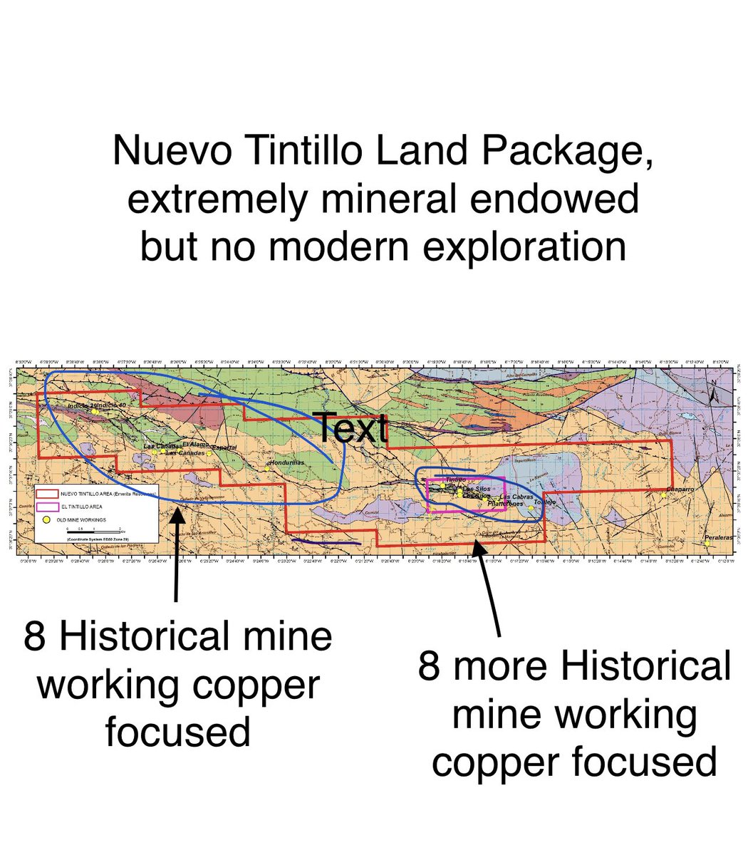 drjimjonesceo's tweet photo. .@EmeritaRes permit and land access agreements in place for El Cura and Romanera changes everything on a derisking front, 8 drills turning by March. And Anzalcollar is lurking. Q1  All 3 deposits being drilled, exploration targets being drilled. Azn, Neuvo Tintillo.  $4 Billion https://t.co/7wceJlOjeE