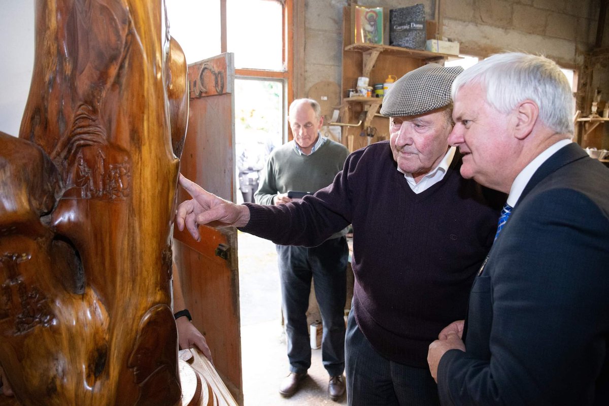 Phil Bourke RIP. Hurleymaker. What he could do with a piece of ash 🙌 Sometimes greatness is on your doorstep. Privileged to know the amazing Phil Bourke since I was a child. Storyteller. Woodcarver. Revered hurleymaker for generations of girls &amp; boys &amp; All-Ireland winners  #RIP