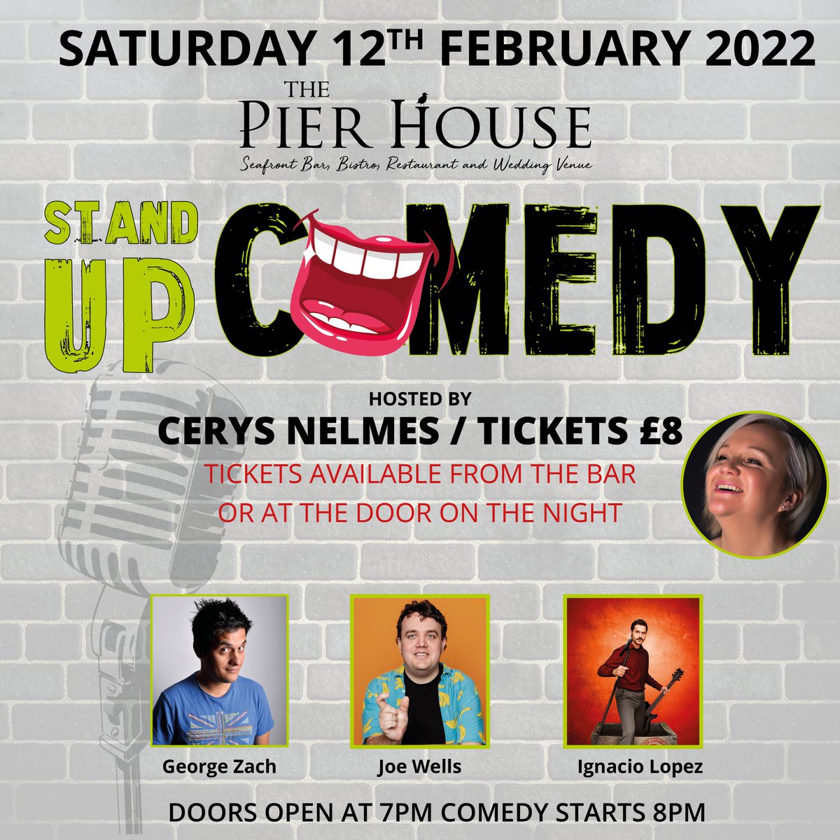 Join us for the return of the hilarious Stand Up Comedy night on Saturday 12th February - Doors open at 7pm. Show starts at 8pm. Tickets available from the bar £8 or on the door on the night. We guarantee a night of much needed laughter! #comedy #comedynight #visitwestwardho