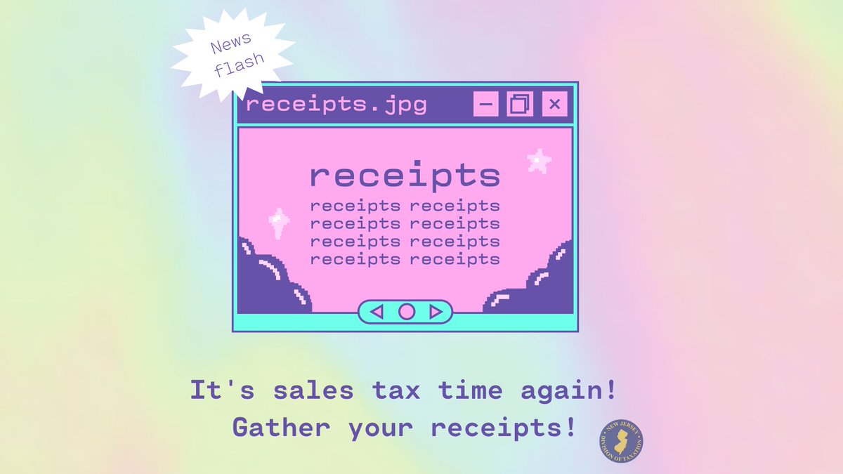nj_taxation's tweet photo. Attention business owners: sales &amp; use tax returns for the 4th quarter of 2021 are due in two days! Watch our video on NJ Sales Tax Filing Tips for help on completing the form. 

https://t.co/e1O2WqTG9P

#njtax #njsalestax #fileandpay https://t.co/RCI5OI9MAy