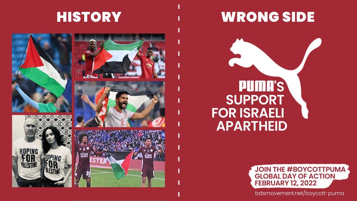 pomposemoi's tweet photo. 2021 saw unprecedented support for Palestinian rights from star athletes.

@PUMA’s support for Israeli apartheid puts it on the wrong side of history.

Join #BoycottPUMA Day of Action, Feb 12, as global pressure on PUMA grows. https://t.co/dveRp5PsPK https://t.co/Yzc7Ke64qS