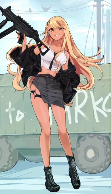 きゅーちゃん描いた!
背景どうするかめちゃくちゃ悩んだけど、
タルコフっぽくした!
使ってる銃ってUMP45だったよね・・・?違ってたらすまね
#神成った #神成きゅぴ 