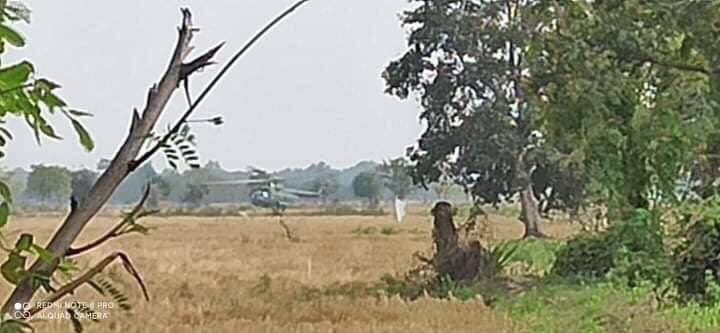 Helicopters are flying over ThaeKoneGyi, KoneTan, MhanTaw villages in Khin U Tsp &amp; posting troops after the SAC launched an airstrike with 2 helicopters in eastern portion of Depayin. #WarCrimesOfJunta #2022Jan14Coup #WhatsHappeningInMyanmar