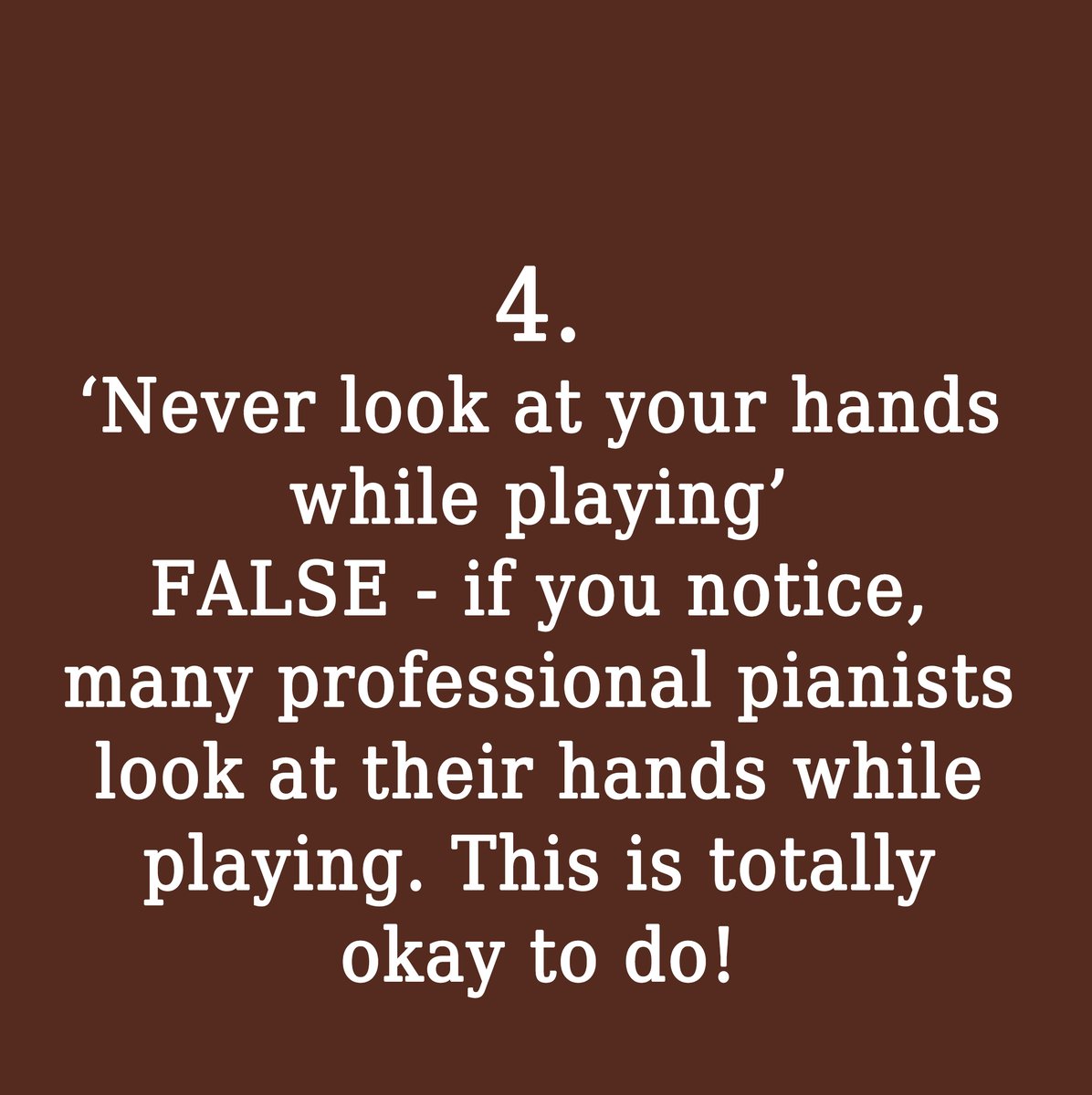 IjeomaVMS's tweet image. Don&apos;t let these false myths stop you from learning the piano! Do you know of any other?

#pianofacts #pianomyths #learnthepiano