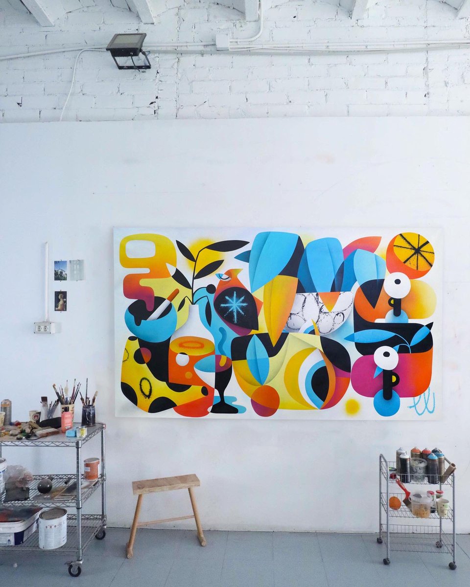 zoonchez's tweet photo. A recent and special one at the studio.
Have a great weekend people.

Autoconocimiento
Spraypaint on canvas.
180x100cm

#painting #canvas #studio https://t.co/nXvmGM6hnZ