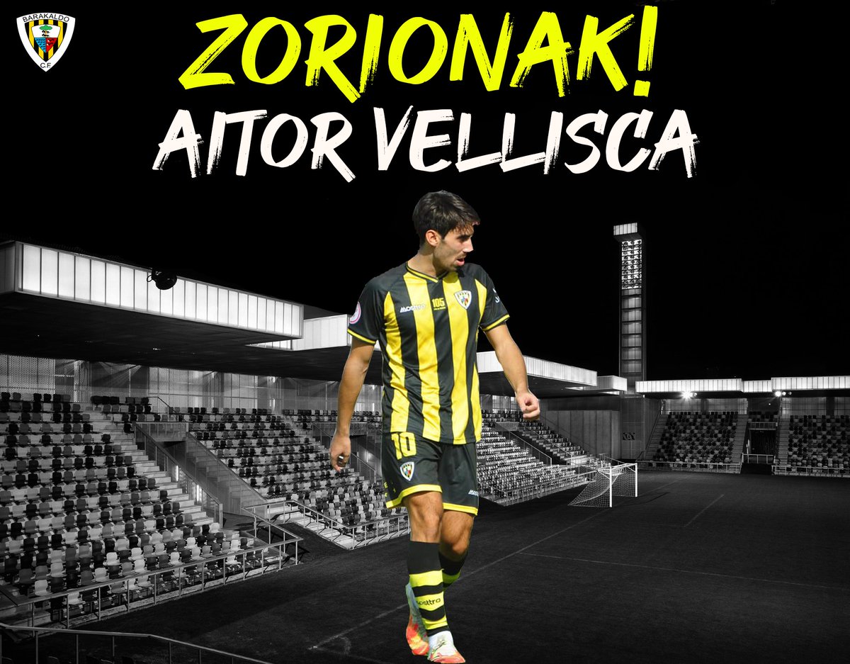 BarakaldoCF's tweet photo. Hoy cumple 2⃣4⃣ años nuestro jugador, Aitor Vellisca 🎉 

Zorionak Vellis! 🥳 https://t.co/frgDS2tz4m