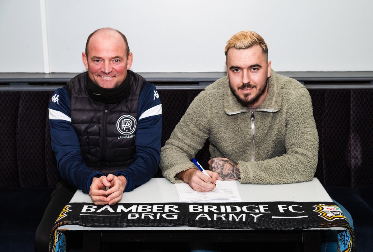 ✍️ Welcome to Brig <a href="/RhysJamesT/">Rhys Turner</a> - Former <a href="/LancasterCityFC/">Lancaster City Football Club</a> striker is <a href="/jamie_milligan8/">jamie milligan</a>'s latest recruit. Full details at bamberbridgefc.com #UpTheBrig