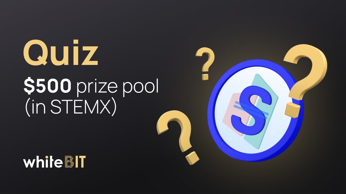 WhiteBit's tweet photo. 🧐 How well do you know $STEMX? 🧐

Let’s find it out in our quiz:

✅ sign up on our exchange: https://t.co/mJk1CeOq38
✅ follow @WhiteBit &amp; @STEMRUCOM;
✅ like &amp; RT this post;
✅ fill in the form (indicate the e-mail you’ve used to sign up): https://t.co/lykkjN9R2n ⬇️ https://t.co/guXgOQbVNs