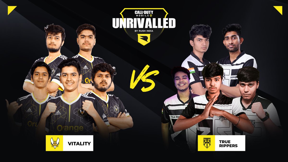RUSHGGIndia's tweet photo. IT'S SHOWTIME! 🏆

We are now live with the Grand Finals of the #CODMobile Unrivalled Series!

Watch #TeamVitality and @truerippers compete for ₹ 2,00,000 on our YouTube channel ⬇️
https://t.co/BlHZHsrLZc https://t.co/Yya0lvt4Tz