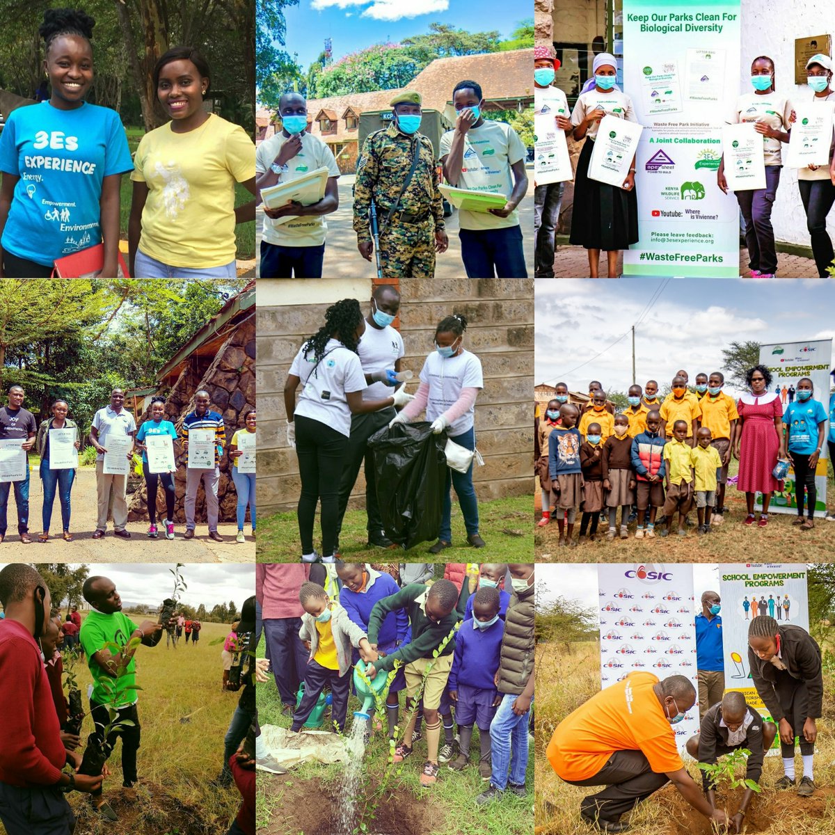 3esExperience's tweet photo. We appreciate our incredible family of volunteers, partners &amp; 3Es team for enabling us run our projects successfully in 2021. You guys rock!! THANK YOU😎
Reach out if interested to join us🤗
#WasteFreePark #MyGradeMyTrees #AfricanChildBookCampaign #Mentorship #ACBC
#2021highs https://t.co/JGG4Gy4anQ